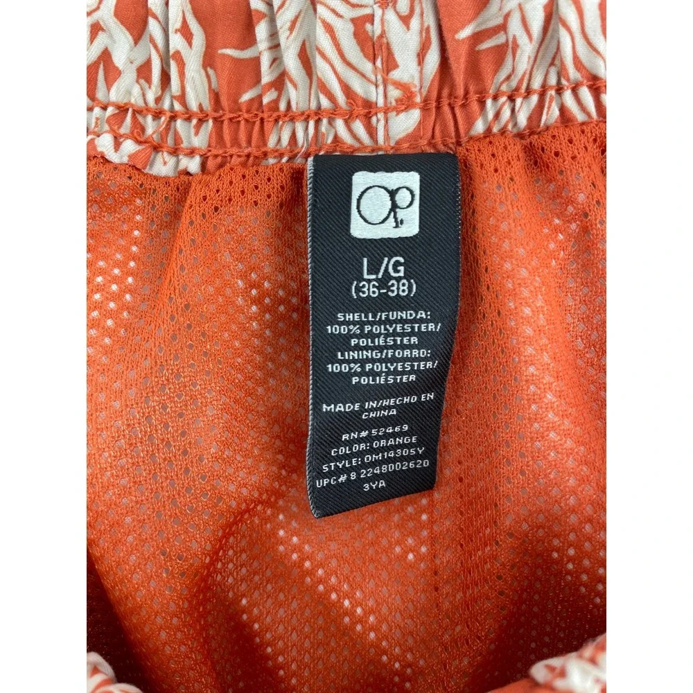 Ocean Pacific Swim Trunks Mens Large Orange Pineapple Print Board Shorts